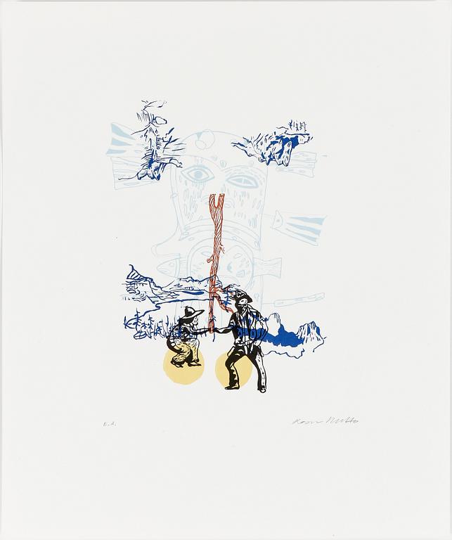 ROGER METTO, färglitografi, signerad med blyerts och numrerad E.A.