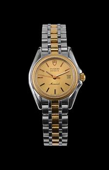 592. NAISTEN RANNEKELLO, Tudor Monarch (Rolex). Kultaa, teräs. ref. 15833, no 690541.