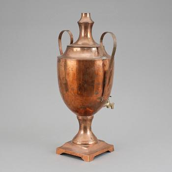 SAMOVAR. Koppar. Troligen Sverige, 1800-tal.