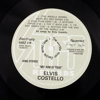 Elvis Costello, "My Aim Is True", signed LP, 1977.