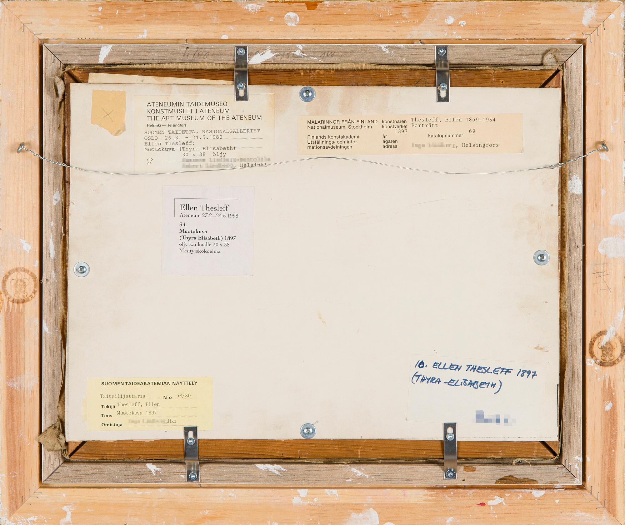 Ellen Thesleff, Muotokuva (Thyra Elisabeth).