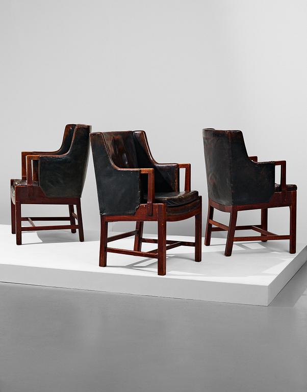 HANS J WEGNER & PALLE SUENSON, 3 similar chairs for "M/S Venus" in 1948, by cabinetmaker Palle Suenson, Denmark.