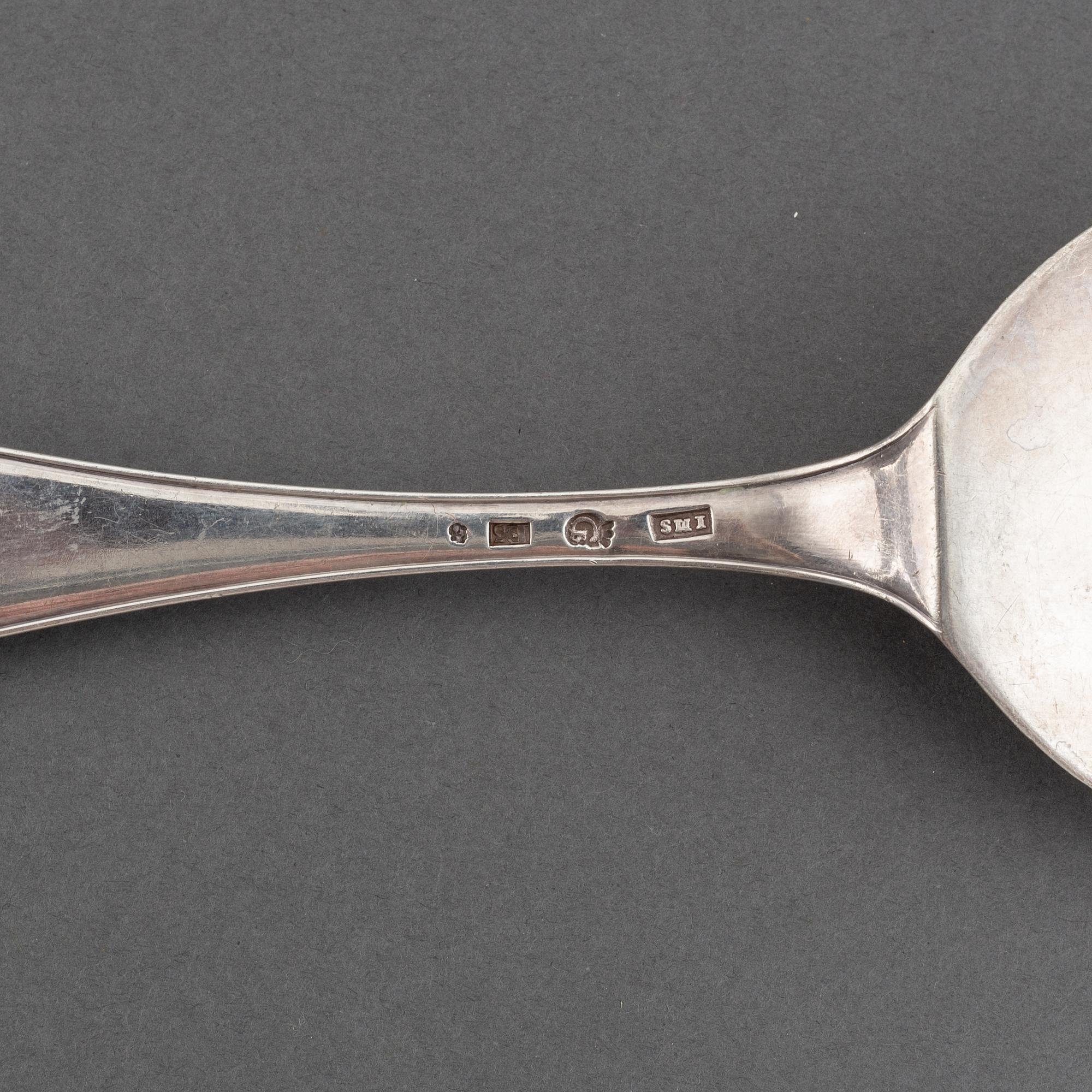 Johan Malmstedt, tårtspade, silver, Göteborg 1811. Karl-Johan.