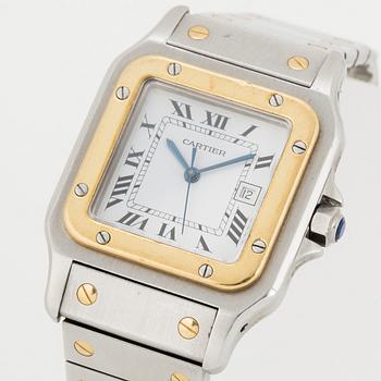 CARTIER, Santos, armbandsur, 29 x 28 (41) mm.
