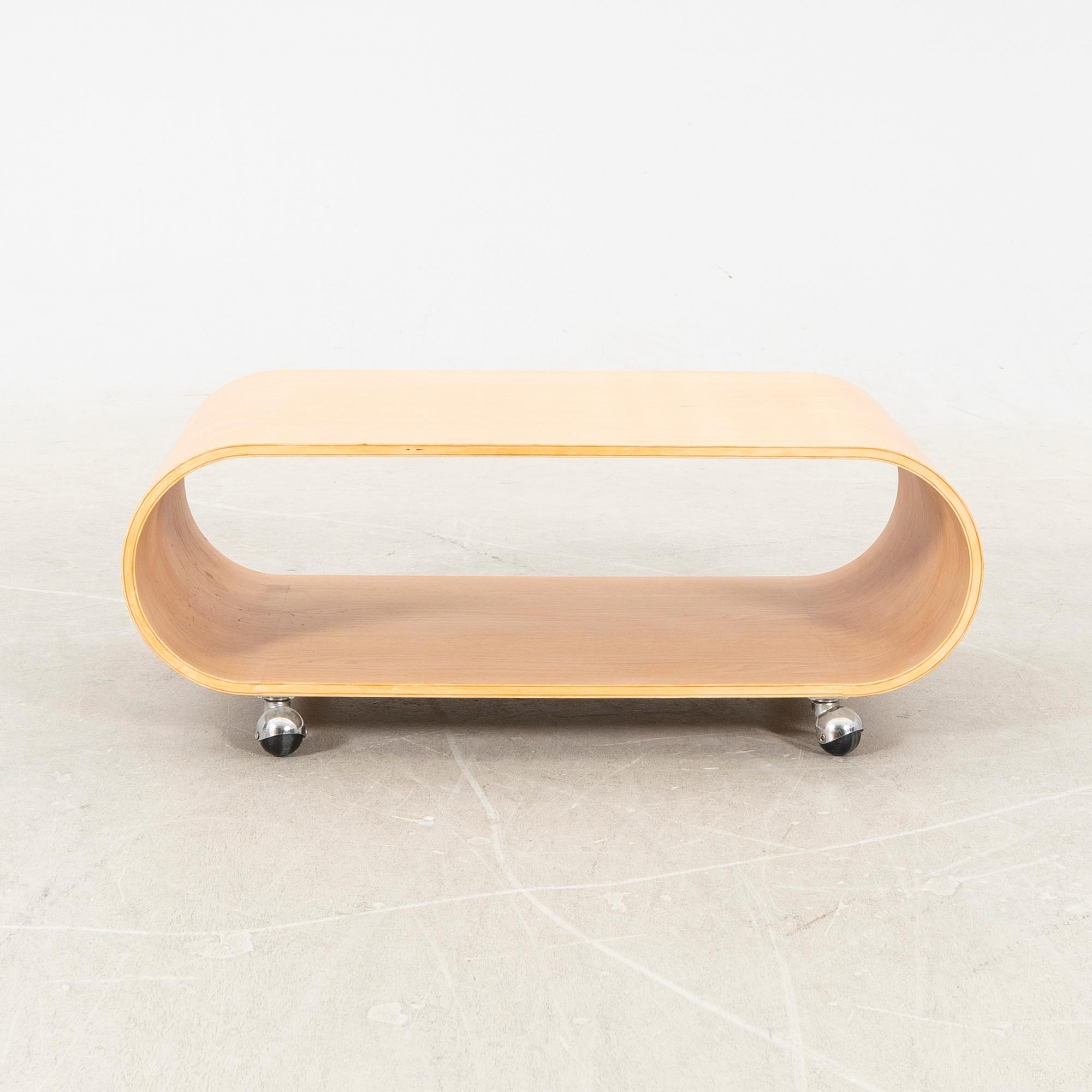 Peter Eklås, coffee table / media bench, "Velodrome", Designtorget, 2000s.