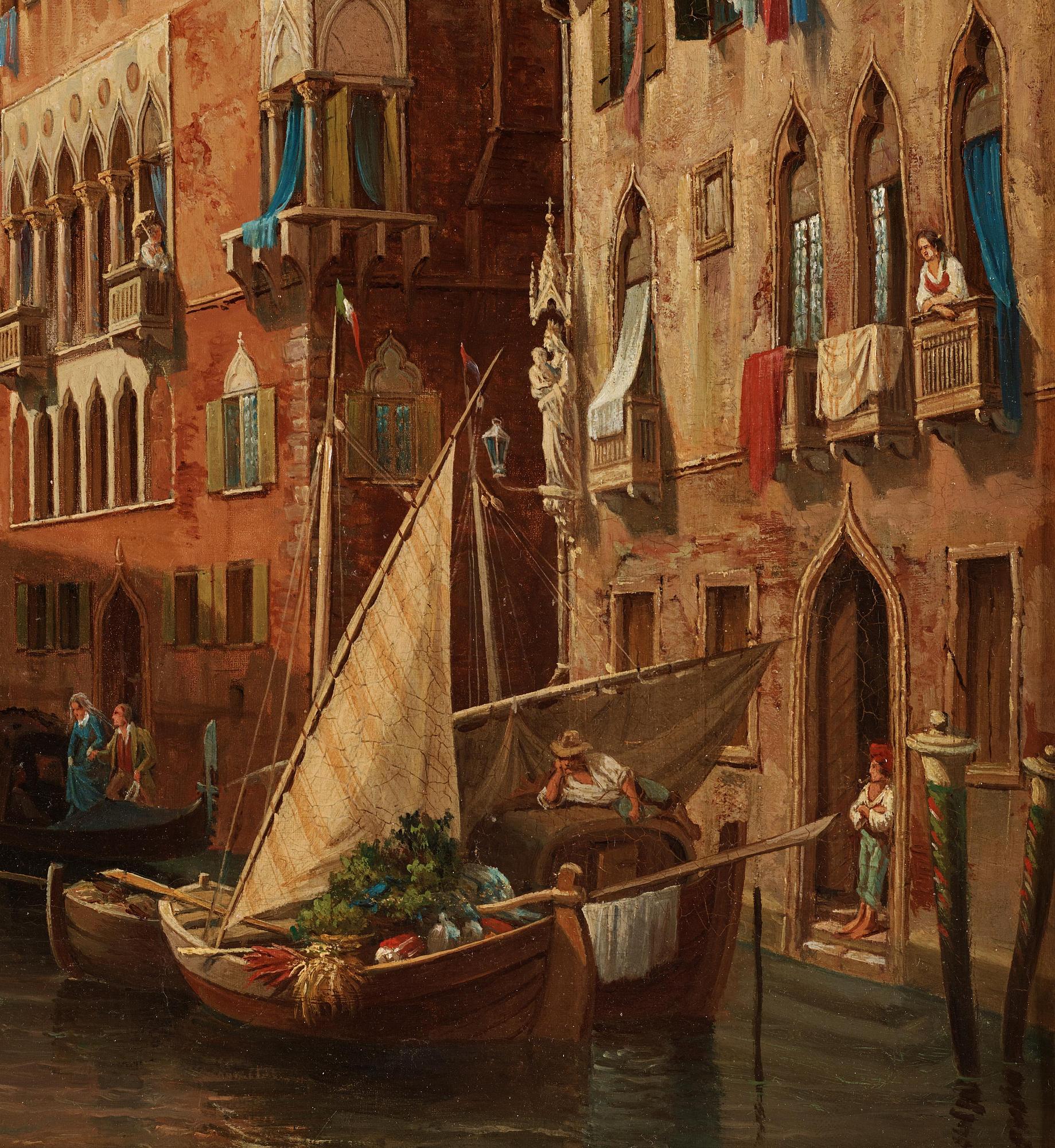Gustaf Wilhelm Palm, ”Vue af Canale e Palazzo Osmarino i Venedig".
