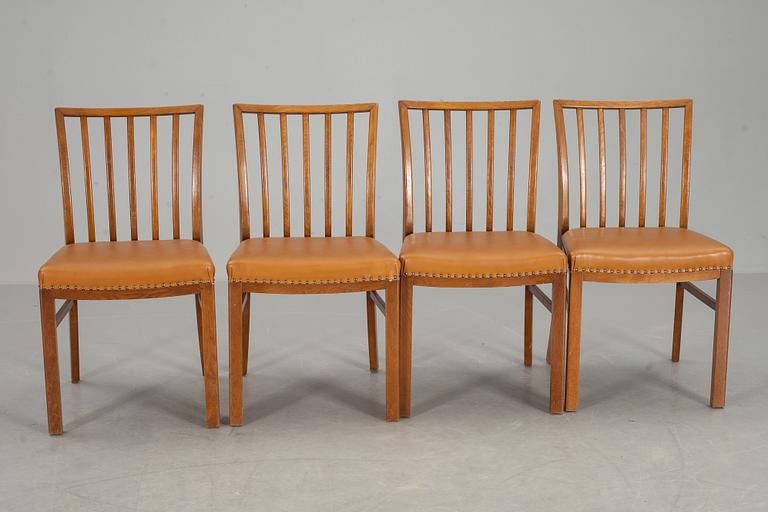 STOLAR, 4 stycken, Börge Mogensen,Danmark 1900-talets andra hälft.