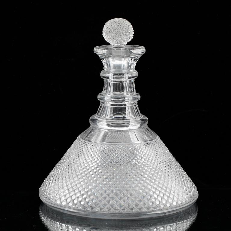 SKEPPSDEKANTER/KARAFF, glas, tidigt 1900-tal.