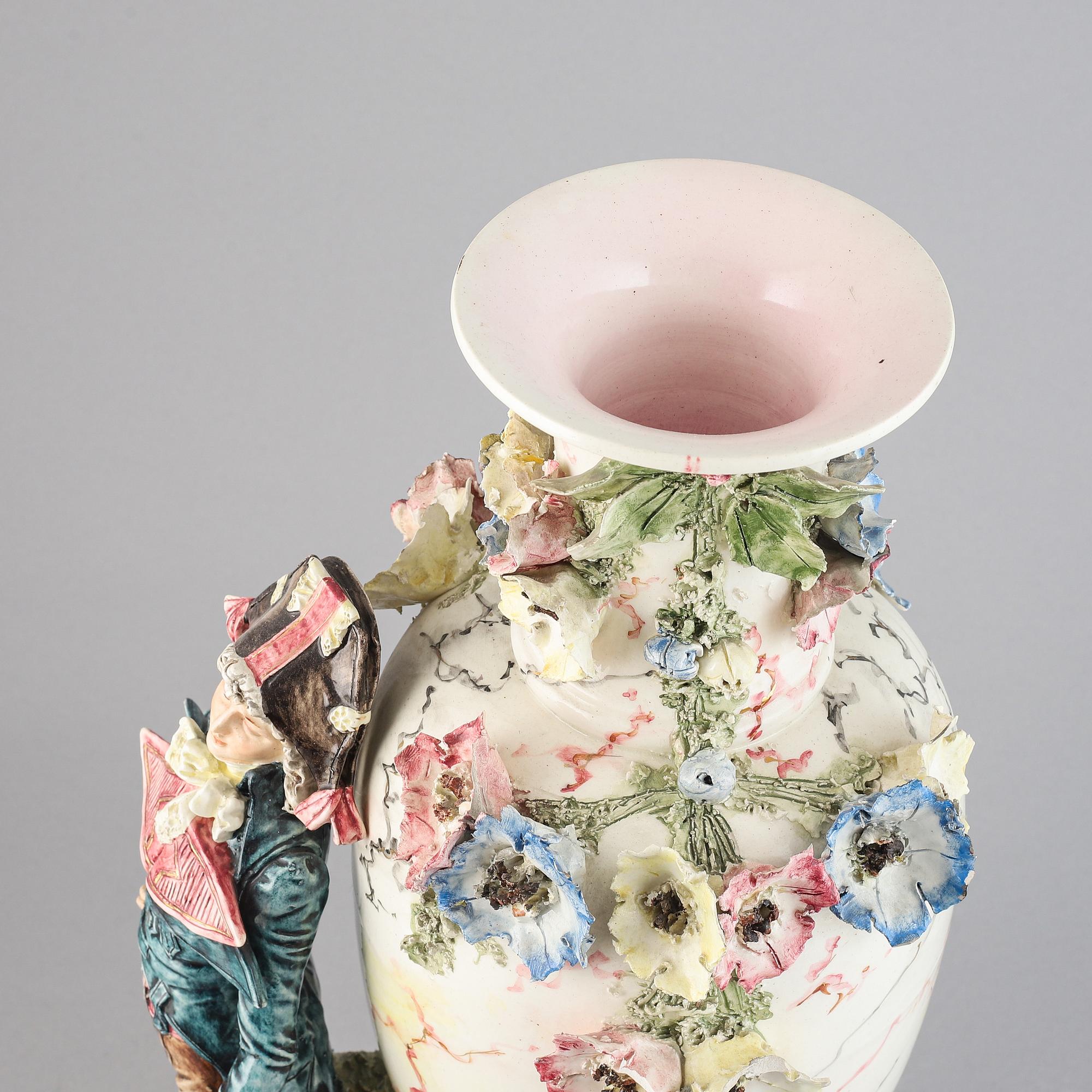 Vase, porcelain, rococo style, 1900's.