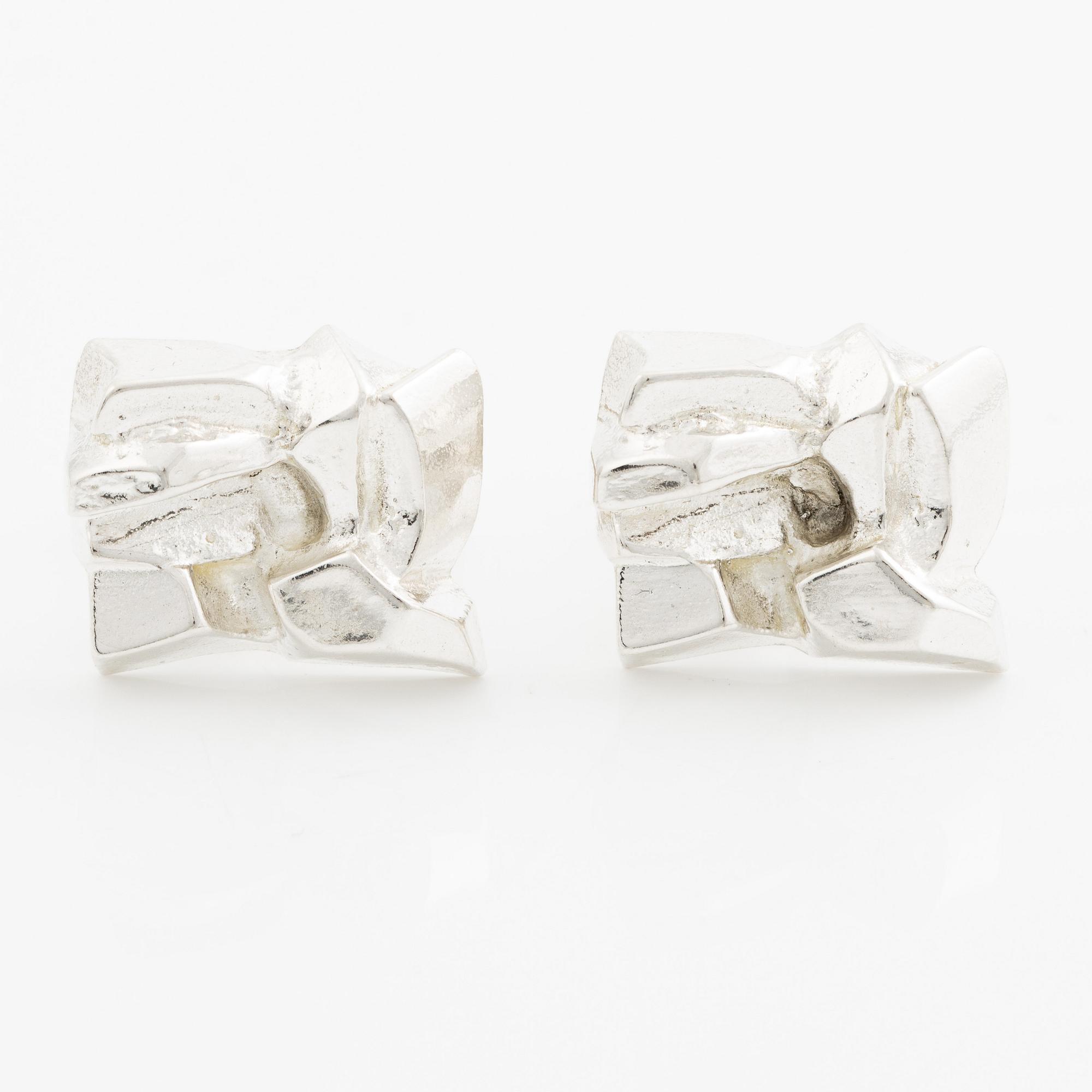 Björn Weckström, Cufflinks, a pair, silver. Lapponia 1972.