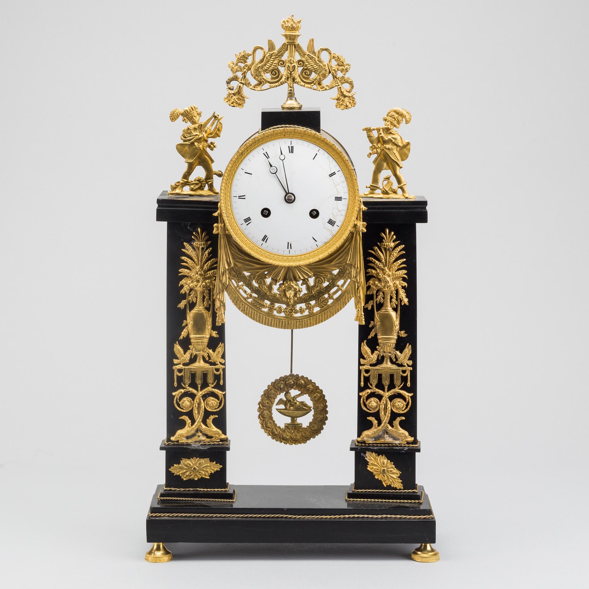 A mantle clock France, 19th century,