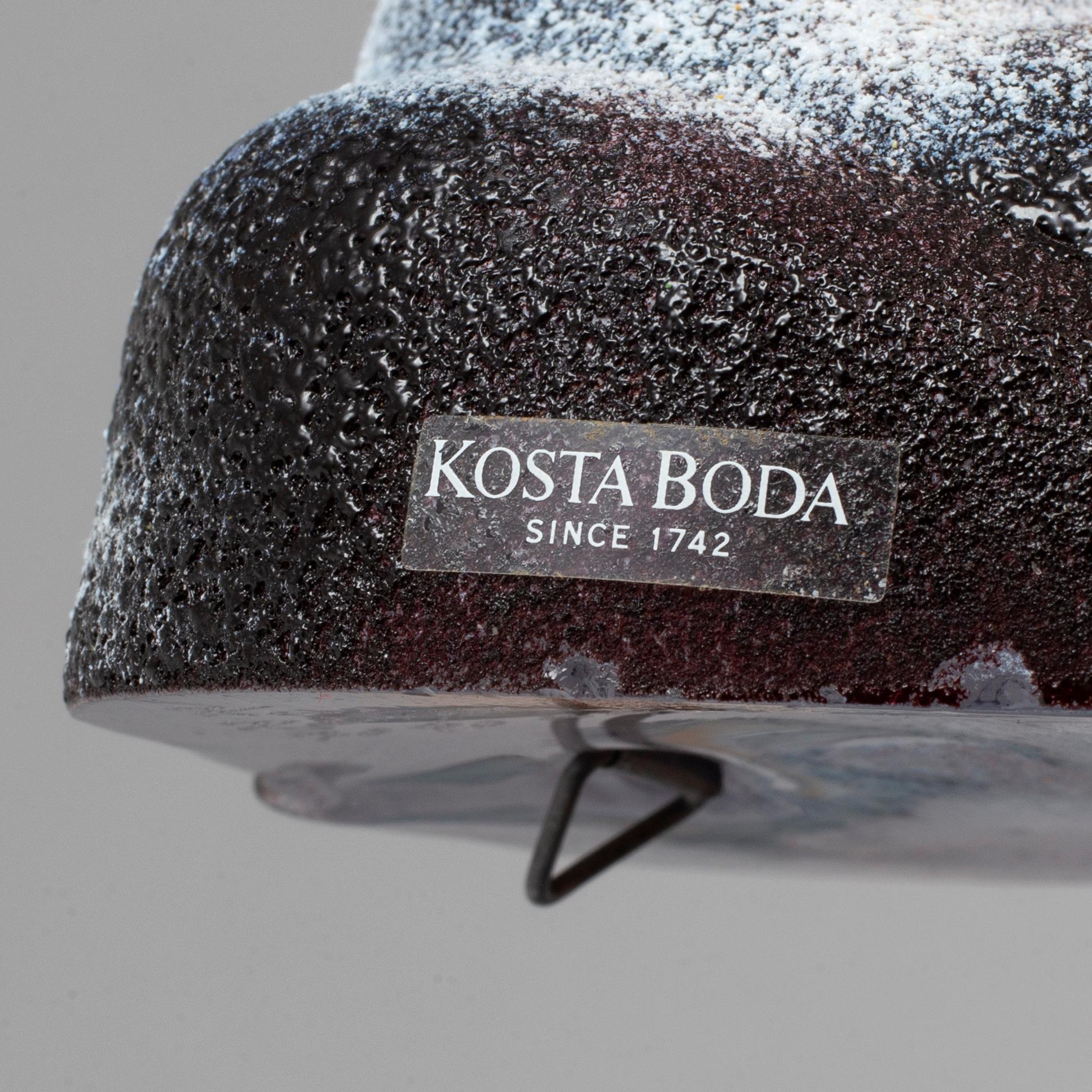 KJELL ENGMAN, väggskulpturer, 4 st, glas, Kosta Boda.