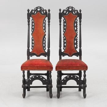 Stolar, ett par, barock, 1700-tal.