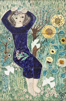 Sylvia Leuchovius, väggplakett, keramik, Rörstrand.