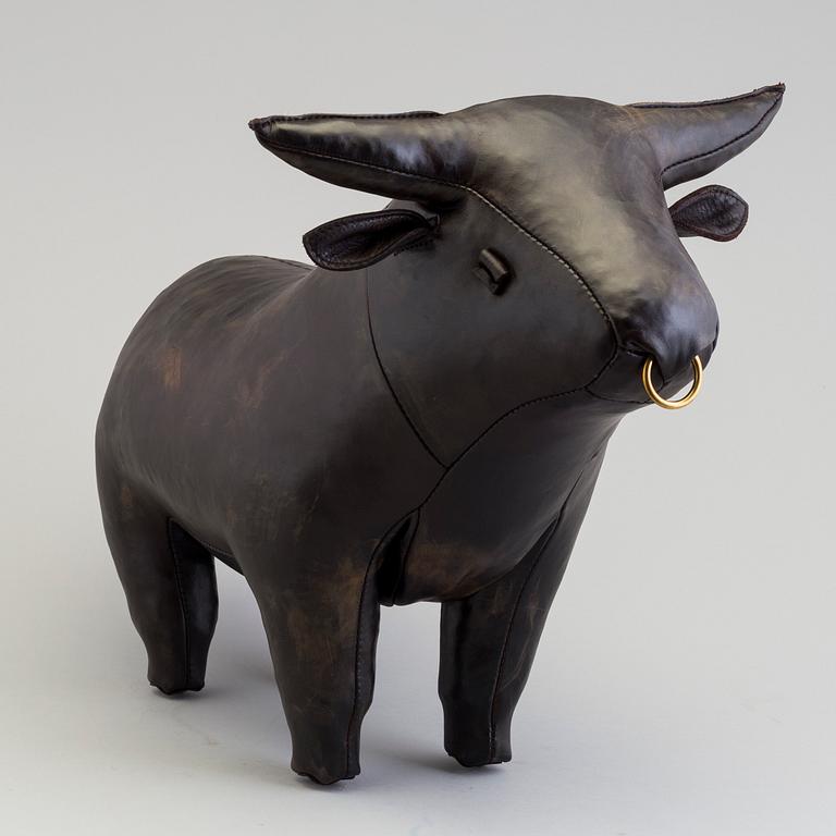 DIMITRI OMERSA & CO, a leather stool in the shape of a bull.