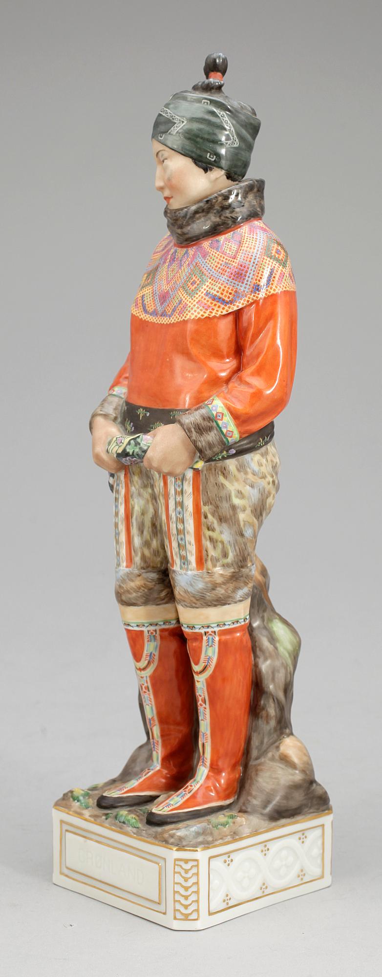 FIGURIN, porslin, "Grönland", Royal Copenhagen, 1900-tal.