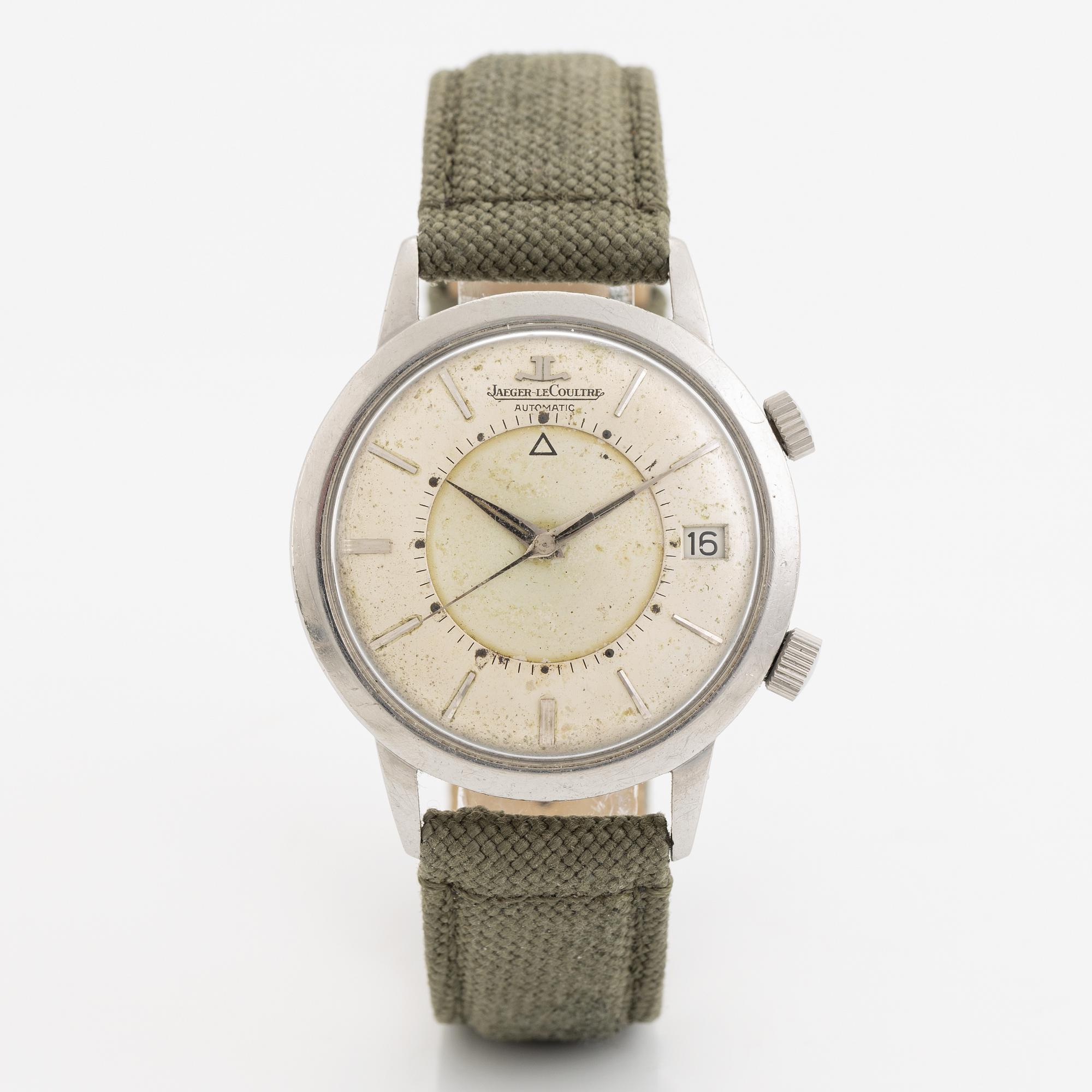 Jaeger-LeCoultre, Memovox, wristwatch, 37 mm.