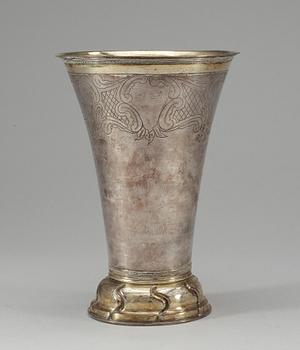 544. A Swedish silver beaker, makers mark by Jonas Berg, Stockholm 1784.