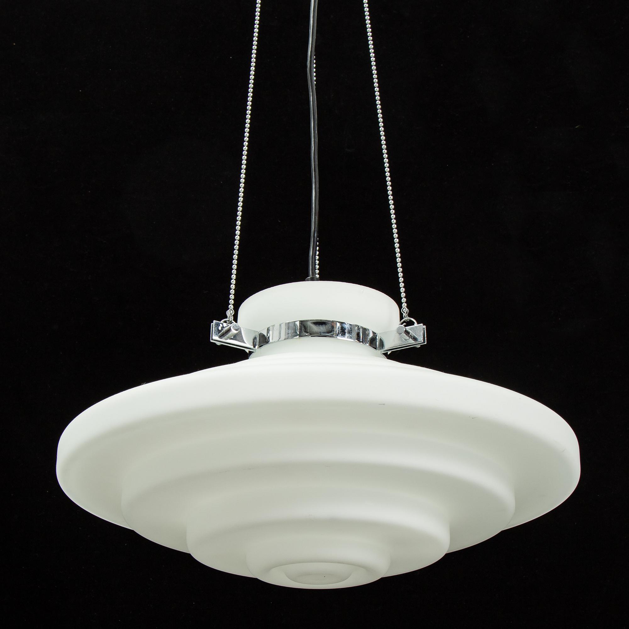 A glass ceiling light, Limburg, Germany.