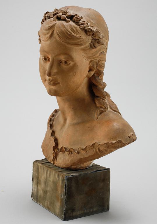 WERNER ÅKERMAN, sculpture, earthenware, signed and dated 1882.