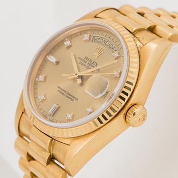 ROLEX, Oyster Perpetual, Day-Date, Chronometer, wristwatch, 36 mm,