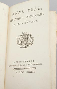 BÖCKER, 6 st, bl a "Les epreuves du sentiment...", 1700- och 1800-tal.