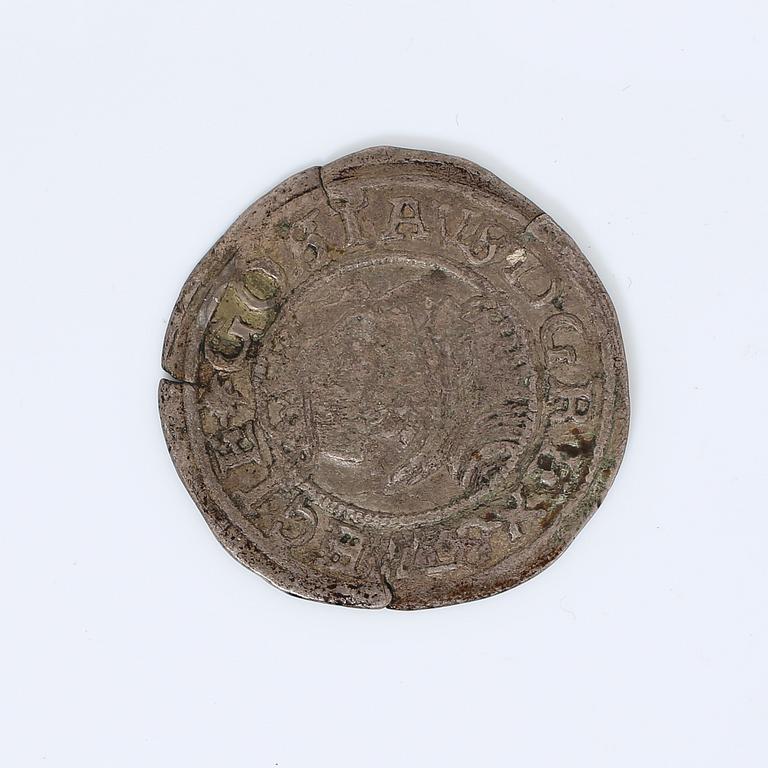SILVER MYNT, 2 öre, silver, Gustav Vasa, Svartsjö, 1541. Vikt ca 2,48 g.