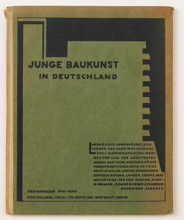 BOK, "Junge Baukunst in Deutschland", H. De Fries, Otto Stollberg, Berlin, 1926.