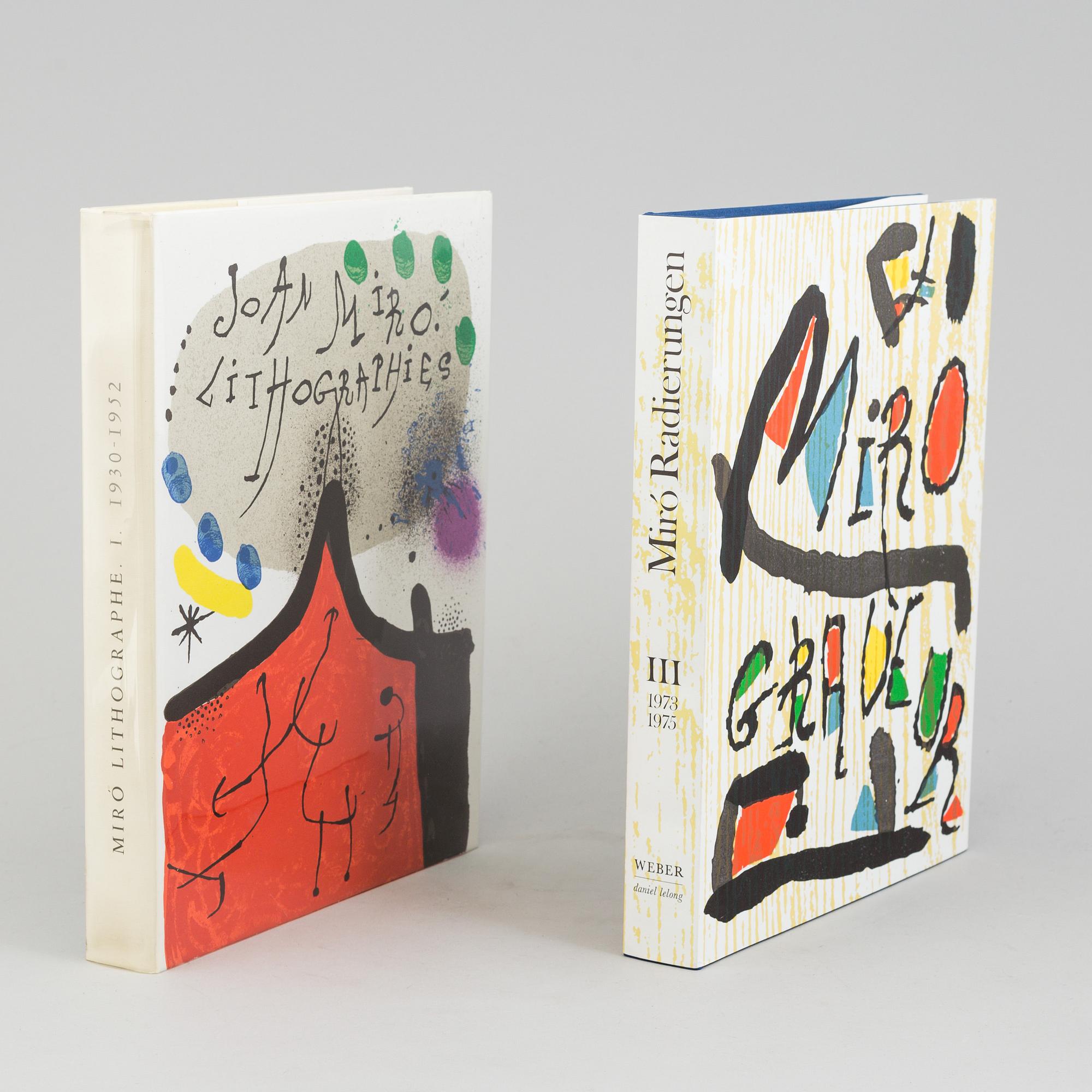 A set of two books  Joan Miró, Lithographe and  Miró Radierungen.