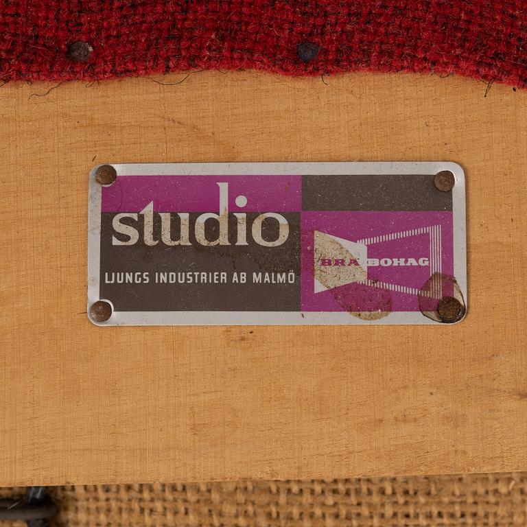 Alf Svensson, fåtöljer ett par, "TeVe", Bra Bohag, Studio Ljungs Industrier AB, Malmö, 1950-tal.