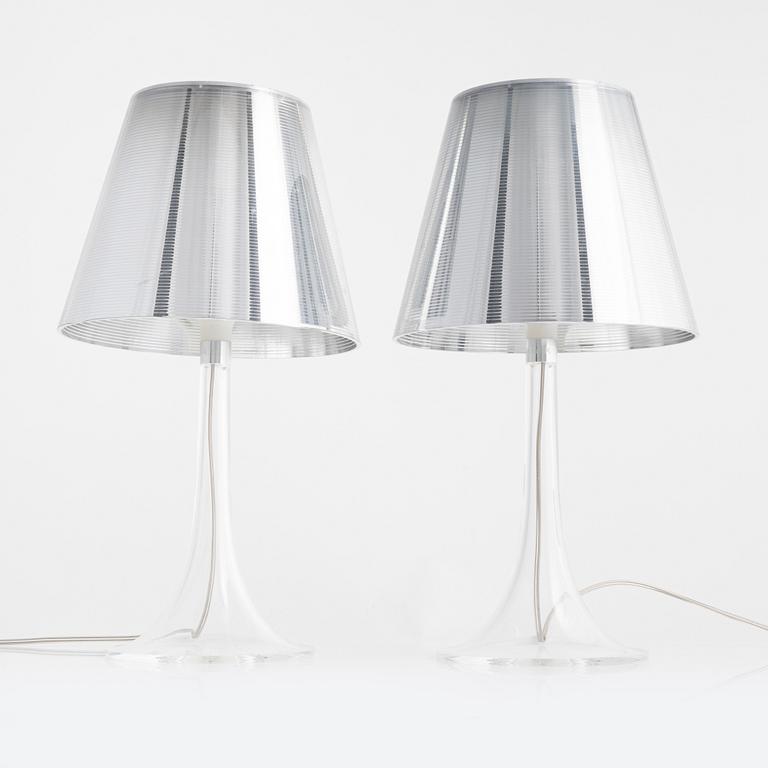 Philippe Starck, a pair of 'Miss K' table lamps, Flos, Italy.