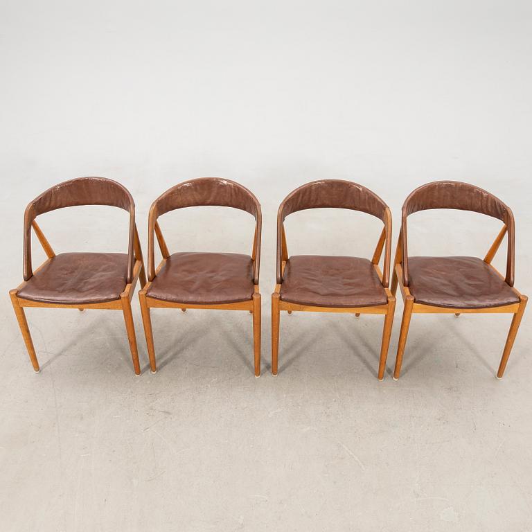 Kai Kristiansen, 4 "Pige" chairs, Denmark, mid-20th century.