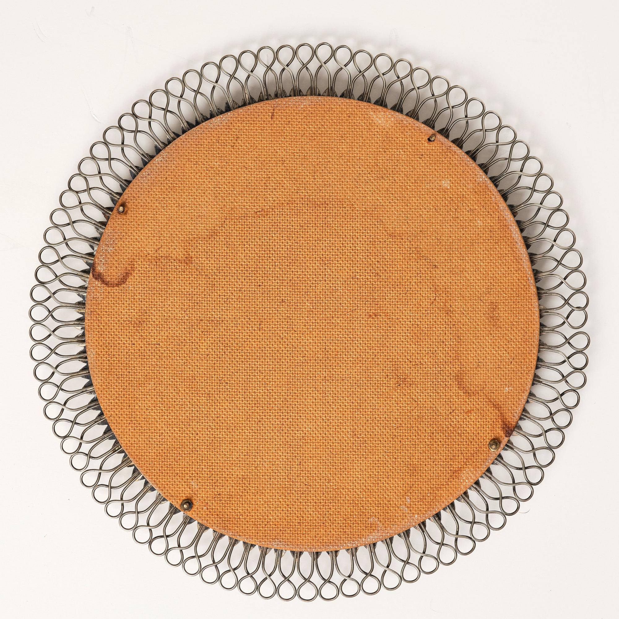 Karl Wojtech, a Swedish Grace silver plated/alpacca framed mirror, Stockholm ca 1930.