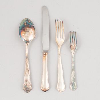 A 40-piece silver cutlery set, "Saga", Skanida-Hultman, Stockholm, Sweden, 1966-71.