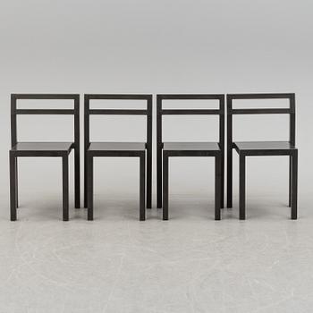 A set of four chairs, "Non", Boris Berlin and Poul Christiansen for Källemo, Värnamo.