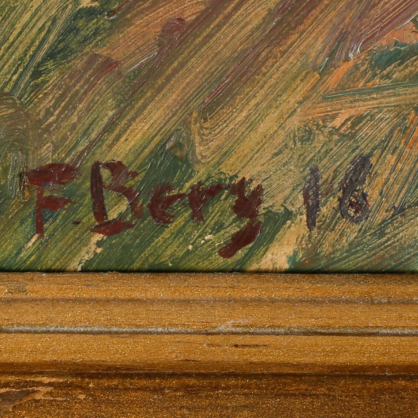 FRANS BERG, oil on panel, signed and dated 16.