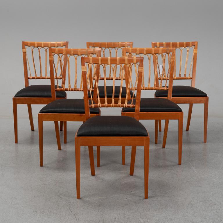 Josef Frank, stolar 6 st, modell 1165, Firma Svenskt Tenn.
