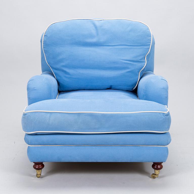 A 21st century 'Howard model' armchair, England.