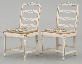 STOLAR, 2 st, gustavianska stil, 1800-tal.