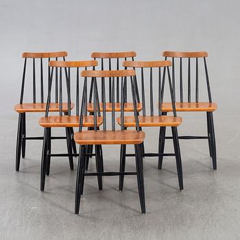 Chairs  6 pcs, Kährs, Nybro, 1970s.