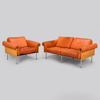 Yrjö Kukkapuro, sohva ja nojatuoli "Ateljee" tilaustyö, Haimi, 1970-luvun loppu.