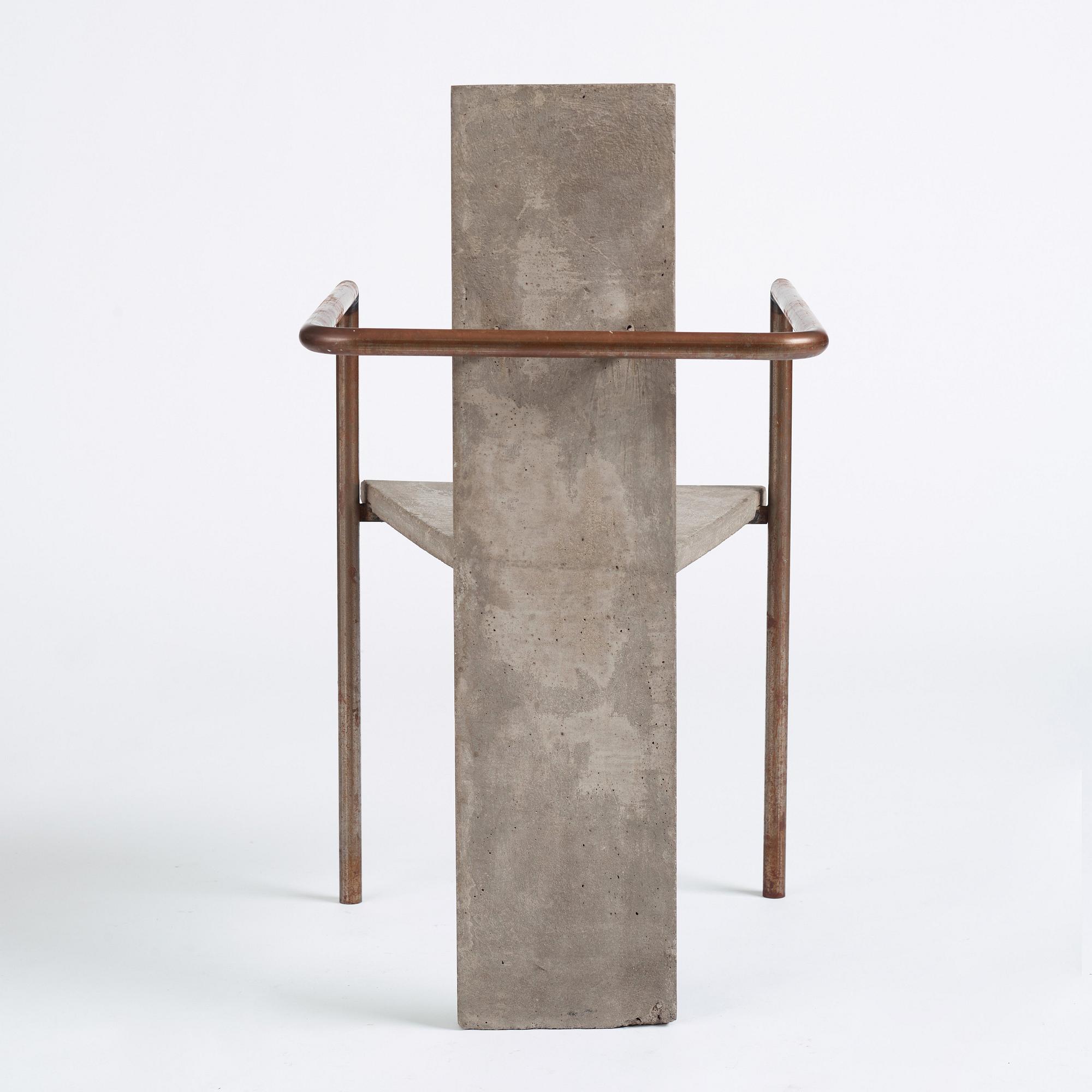Jonas Bohlin, a 'Concrete' armchair, Källemo, Värnamo, Sweden post 1981.