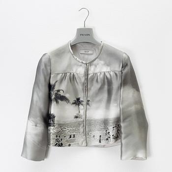 Prada, a silk-mix jacket and top, size 38.