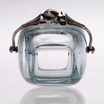 A 1960s DANISH GLASS AND STERLING SILVER ICE BUCKET, marks of DGH, Dansk Guldsmede Håndvark, Copenhagen.