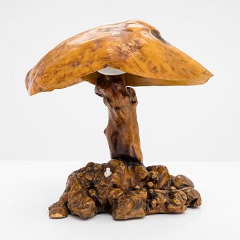A Finnish 1940s burl table light, Rukajärvi 1943.