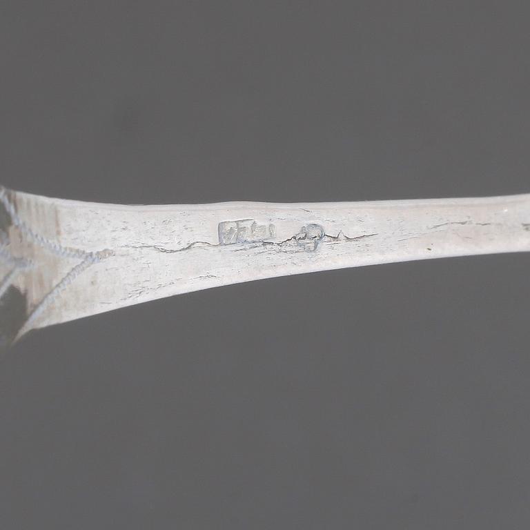 SUPSKED, silver, Lars Löfgren, verksam 1797-1853 i Hudiksvall. Vikt ca 16 gram.