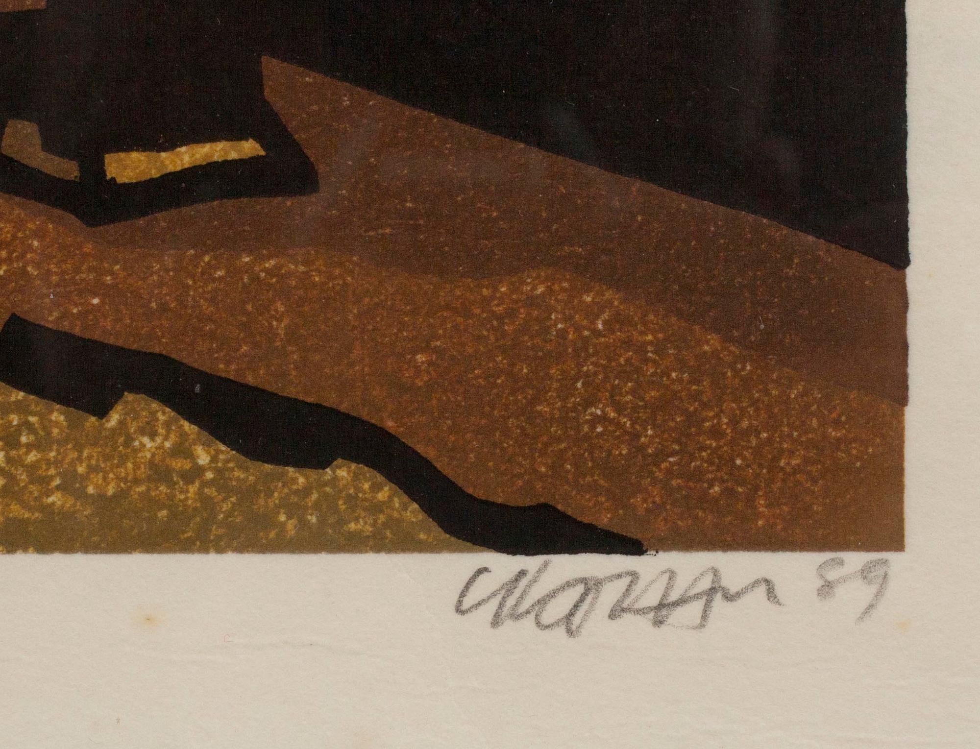 CLIFTON KARHU, träsnitt, signerad och daterad -89, numrerad 31/100.