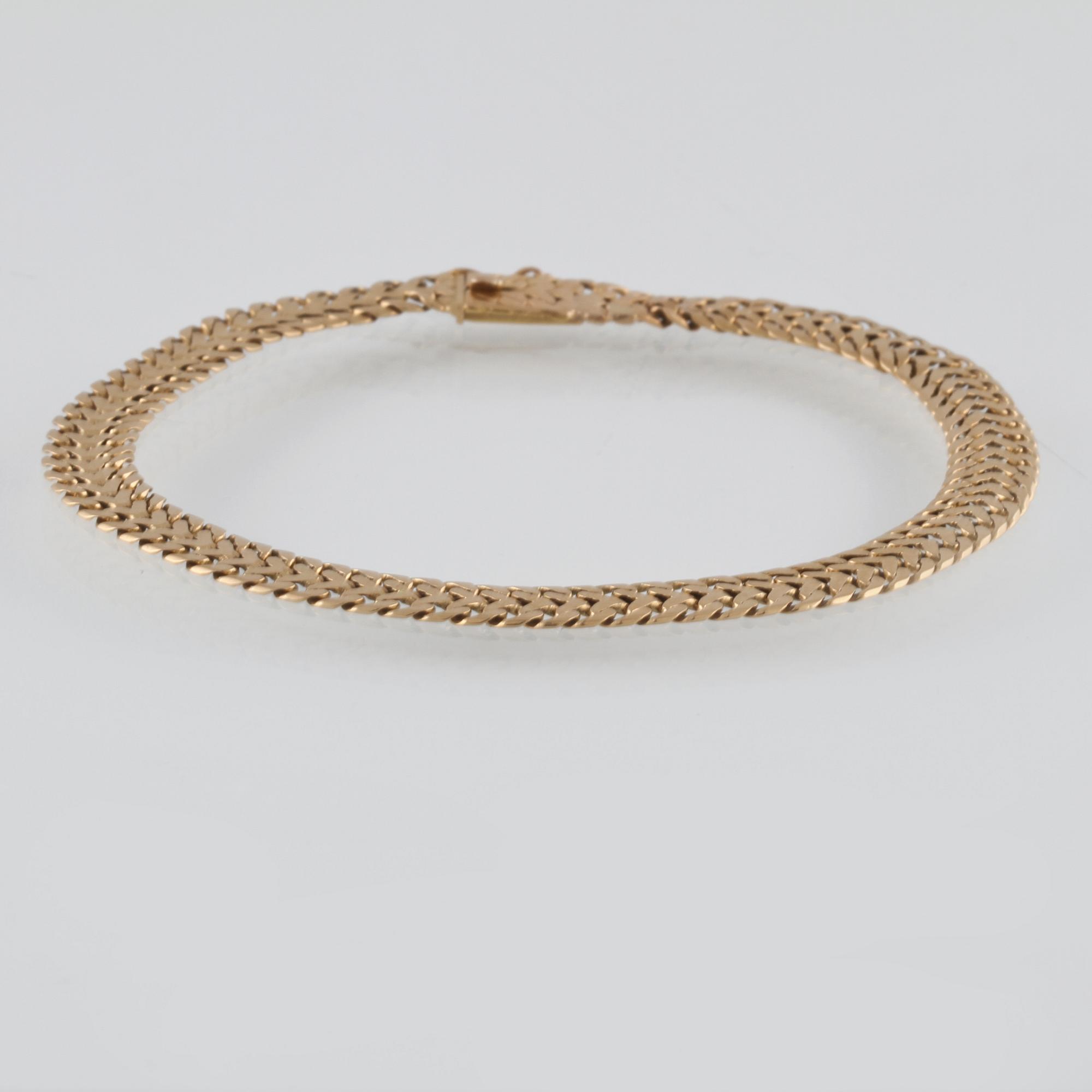 ARMLÄNK, 18K guld, importstämplad. Vikt 8,1 gram.
