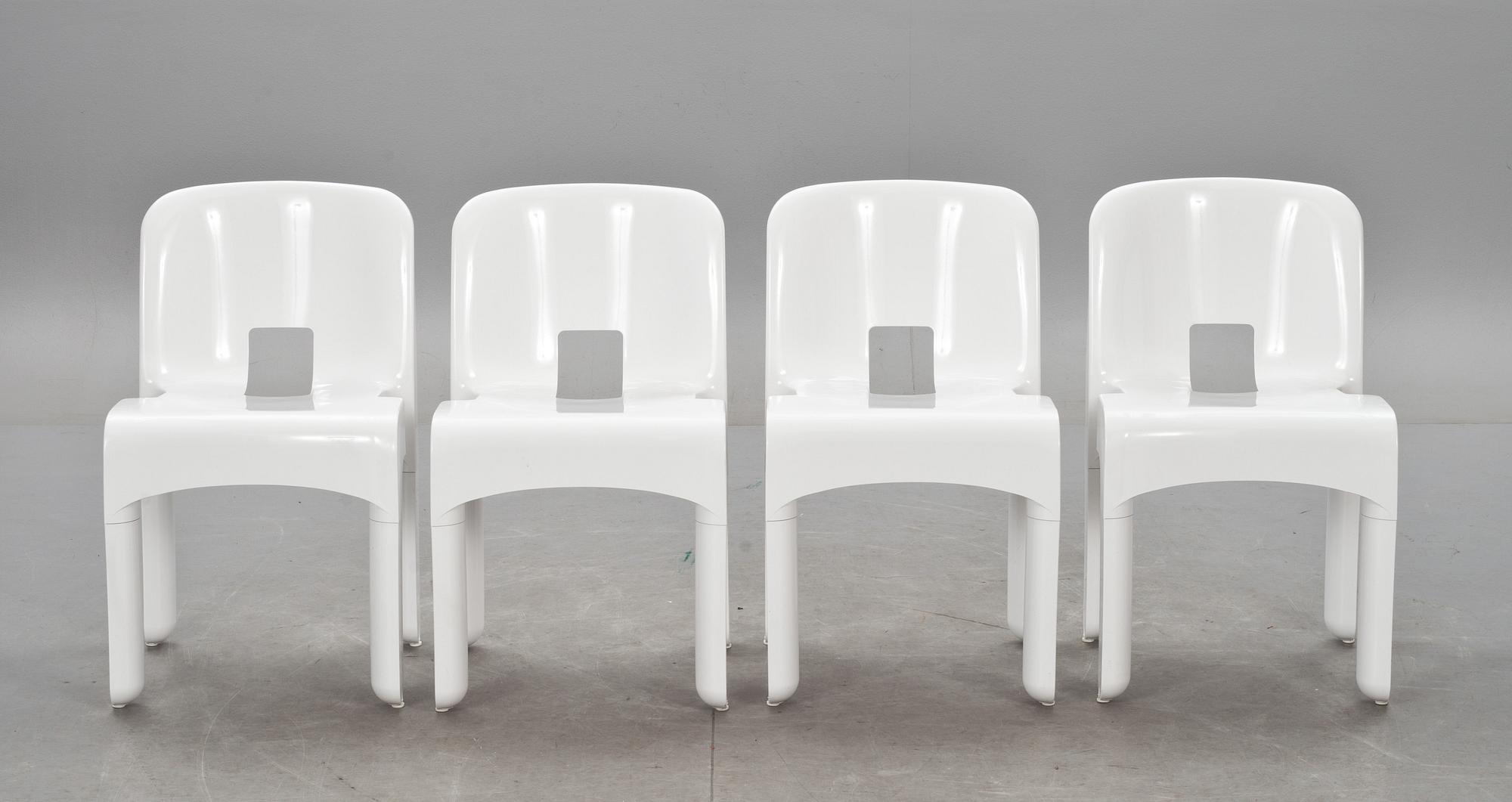 STOLAR, 4 st. Modell nr 4867 "Universale". Joe Colombo, Kartell, Italien.