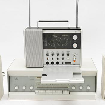 Dieter Rams, stereo receiver, model 'RCS 9-S' and speakers model 'L450/2', Braun, Germany, designed in 1961.
